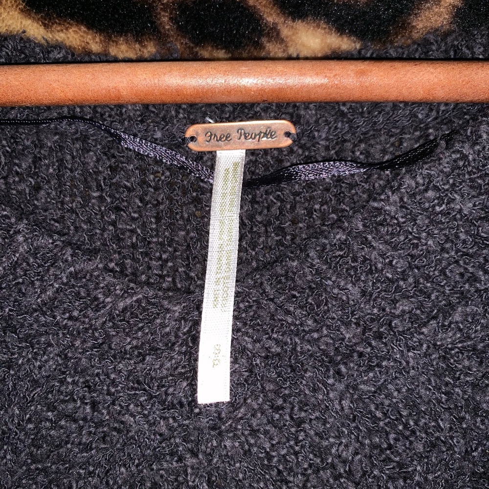 Free people charcoal knit sweater